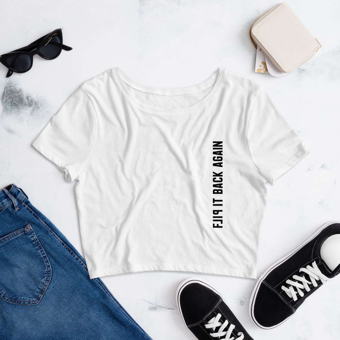 Flip It Back Again Crop Tee