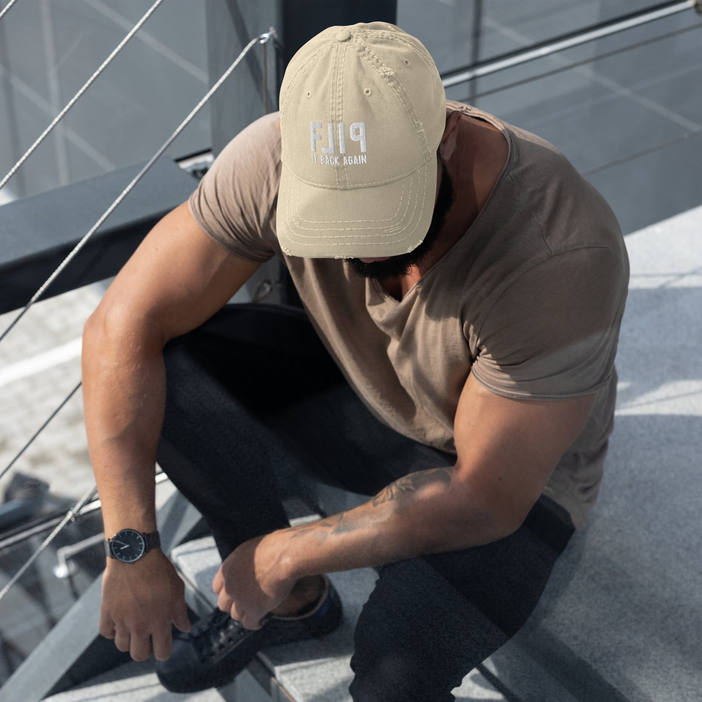 Flip It Back Again Distressed Dad Hat