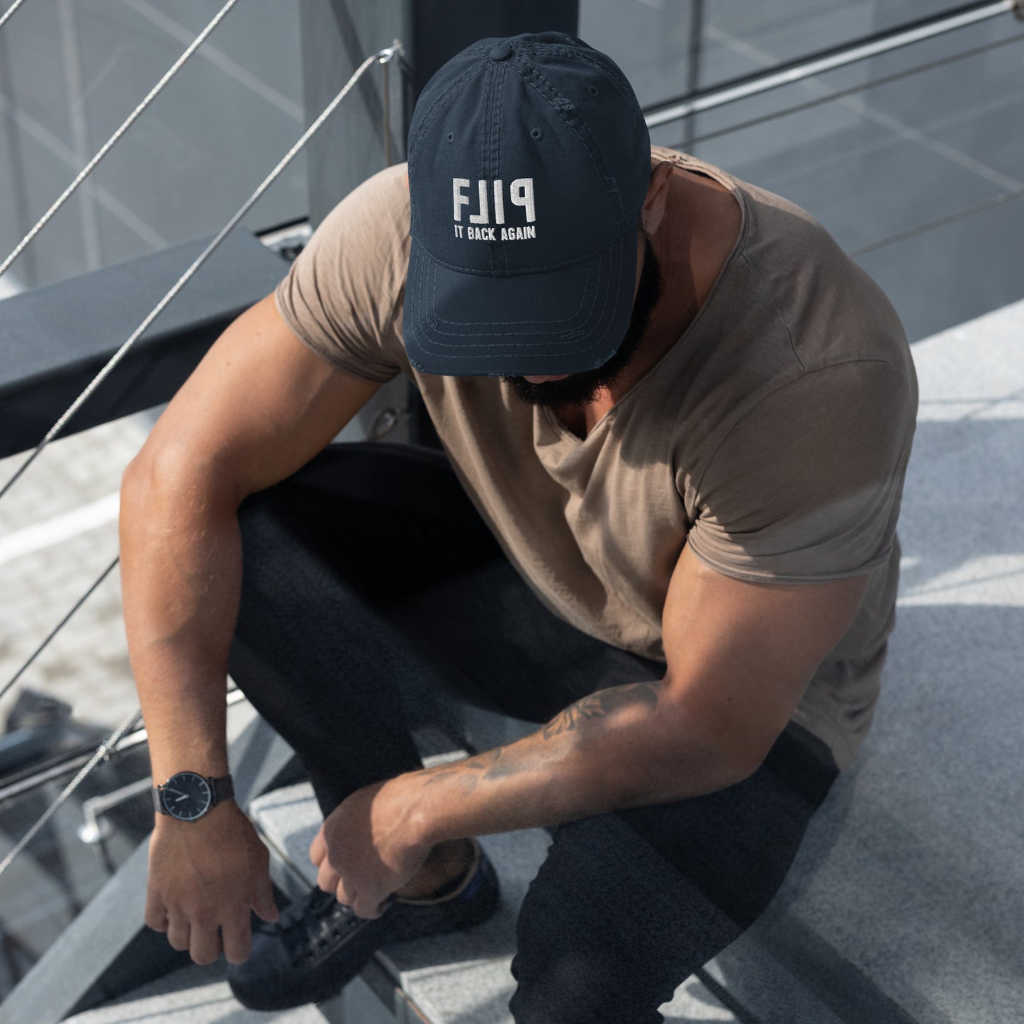 Flip It Back Again Distressed Dad Hat