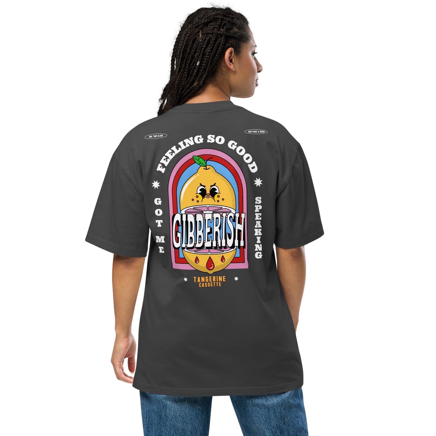 GIBBERISH Oversized faded t-shirt