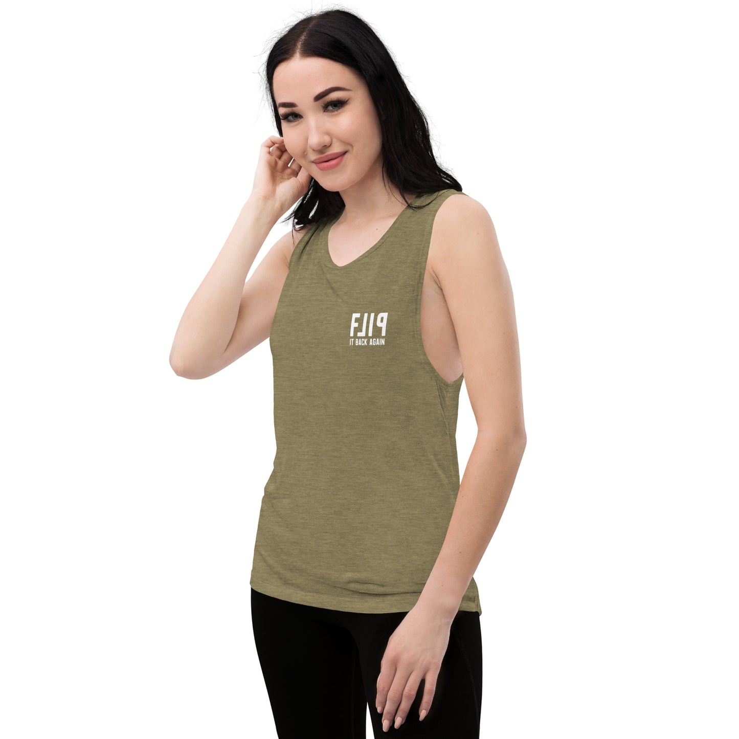 Flip It Back Again Ladies’ Muscle Tank